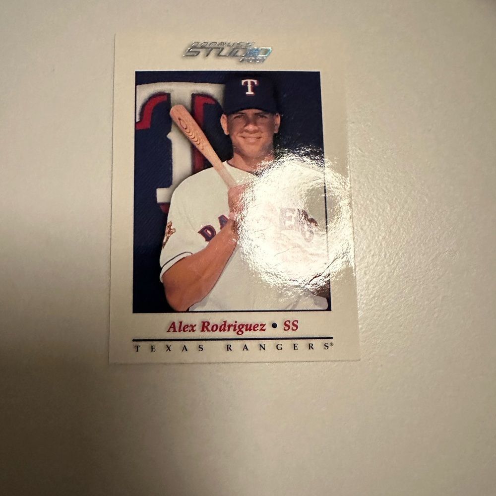 Studio I Texas Rangers Trading Card - Red, Blue, White of Alex Rodriguez mint